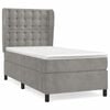 vidaXL Boxspring met matras fluweel lichtgrijs 100x200 cm