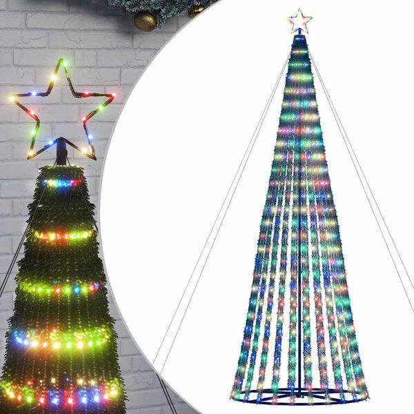 vidaXL LED-kerstboom 1028 LEDs kleurrijk 403 cm