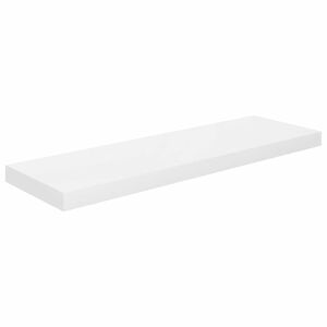 vidaXL Wandschap zwevend 80x23,5x3,8 cm MDF hoogglans wit