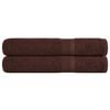 vidaXL Handdoeken FROGN 2 st 100x200 cm 360 g/m&sup2; bruin