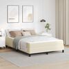 vidaXL Bedframe met matras Crème 140 x 190 cm Stof