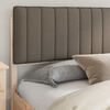 vidaXL Bedframe met Gevoerd Hoofdgedeelte Taupe 200 x 200 cm