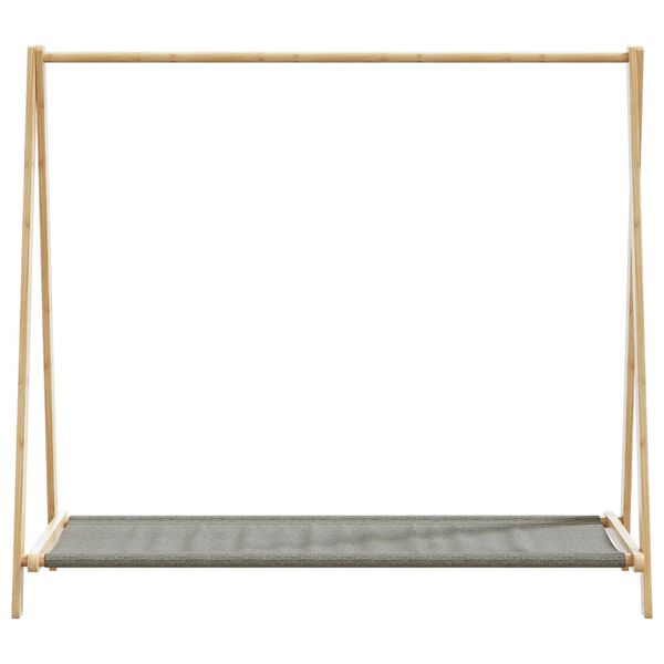 vidaXL Kledingrek met schappen 106x34x102 cm bamboe