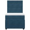 vidaXL Boxspring met matras fluweel donkerblauw 90x200 cm