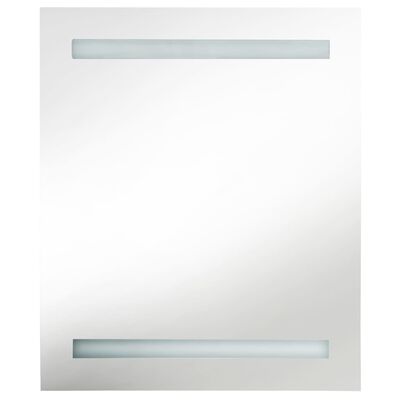 vidaXL Badkamerkast met spiegel en LED 50x14x60 cm glanzend wit