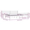 vidaXL Bedframe massief hout grijs 200x200 cm