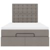 vidaXL Ottoman bed met matras 120x200cm stof taupe