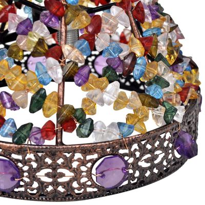 Bureaulamp met kristallen kralen (veelkleurig)