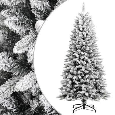 vidaXL Kunstkerstboom met sneeuw 120 cm PVC en PE
