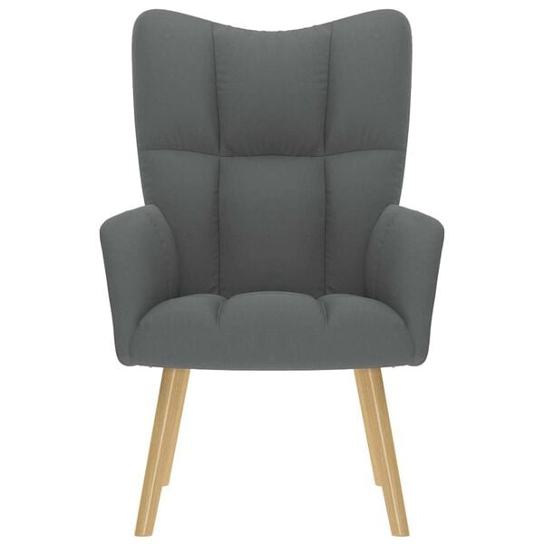 vidaXL Relaxstoel stof donkergrijs