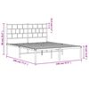 vidaXL Bedframe met hoofdbord metaal wit 140x190 cm