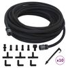 vidaXL Druppelslang 0,6'' 25 m rubber zwart