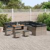 vidaXL Tuin Sofa Set met kussen 14 pcs Grijs poly rattan