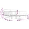 vidaXL Bedframe met hoofd- en voeteneinde metaal wit 193x203 cm