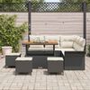 vidaXL Tuin Sofa Set met kussen met opslag 9 pcs Zwart en Cr&egrave;me
