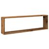 vidaXL Wandschappen kubus 2 st 100x15x30 cm bewerkt hout oud hout