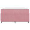 vidaXL Bedframe met matras Roze 140 x 200 cm Stof