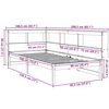 vidaXL Bed met boekenkast zonder matras massief grenenhout 90x190 cm