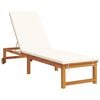 vidaXL Ligstoel Bruin 202 x 53 x 89 cm Massief Acaciahout