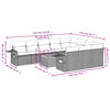 vidaXL 11-delige Tuinset met kussens poly rattan beige