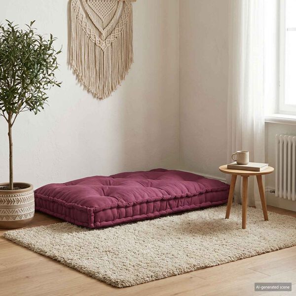 vidaXL Pallet Sofa Kussen Bordeaux 120 x 80 x 12 cm Stof