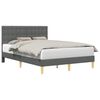 vidaXL Bedframe met hoofdeinde Donkergrijs 140 x 200 cm Stof