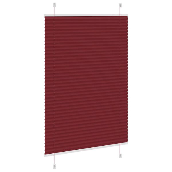 vidaXL Pliss&eacute; rolgordijn 90x150 cm stofbreedte 89,4 cm bordeauxrood