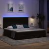 vidaXL Opbergbed met LED met matras met LED Zwart 200 x 200 cm Fluweel