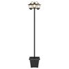 vidaXL 3-Arm Lantaarnpaal Met Plantenbak Zwart 32 x 32 x 188 cm