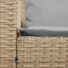 vidaXL Tuinbank met kussens poly rattan beige