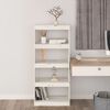 vidaXL Boekenkast/kamerscherm 60x30x135,5 cm massief grenenhout wit