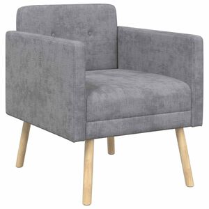 vidaXL Accentstoel Lichtgrijs Chenille Stof