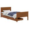 vidaXL Bedframe met 2 lades massief grenenhout honingbruin 100x200 cm