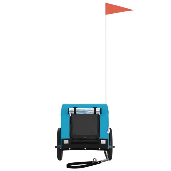 vidaXL Hondenfietstrailer oxford stof en ijzer blauw en zwart