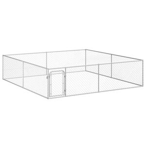 vidaXL Hondenkennel voor buiten 4x4x1 m gegalvaniseerd staal