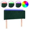 vidaXL Hoofdbord LED 83x16x78/88 cm fluweel donkergroen