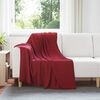 vidaXL Gooi Deken Bordeaux Rood 170 x 130 cm Fleece