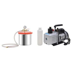 vidaXL Vacu&uuml;mkamer met 2-traps pomp 7,4 L