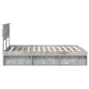 vidaXL Bedframe met hoofdeinde Beton 160 x 200 cm Massief grenenhout