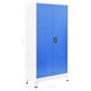 vidaXL Lockerkast met 2 deuren 90x40x180 cm metaal grijs en blauw