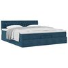 vidaXL Ottoman bed met matras 180x200 cm fluweel donkerblauw