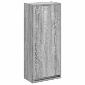 vidaXL Wandgemonteerde wastafelmeubel Grijs Sonoma 35 x 20 x 81 cm