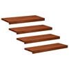 vidaXL Trapmatten 4 st Bruin 80 x 25 x 2 cm Massief beukenhout
