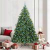 vidaXL Kunstkerstboom met 300 LED met standaard Groen 210 cm PE en PVC