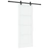 vidaXL Schuifdeur 83 x 211 cm Bewerkt hout Wit en zwart