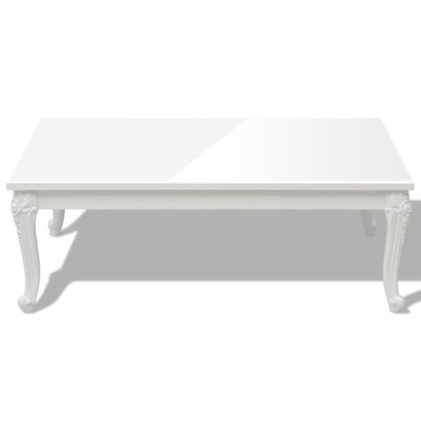vidaXL Salontafel 115x65x42 cm hoogglans wit