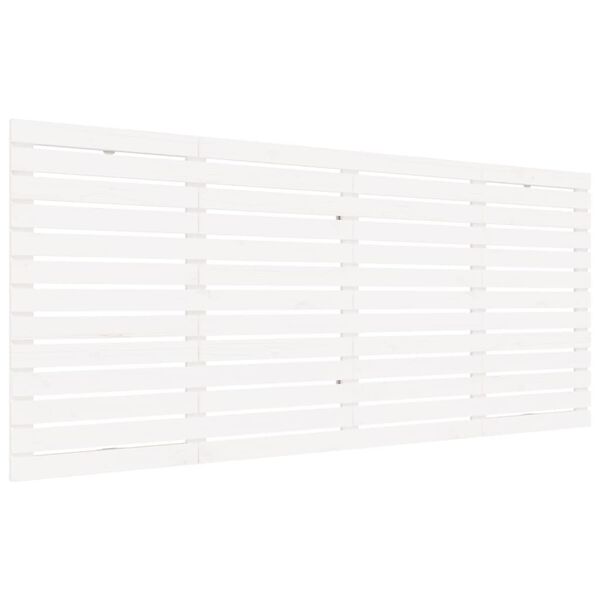 vidaXL Hoofdbord wandmontage 156x3x91,5 cm massief grenenhout wit