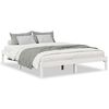 vidaXL Bedframe extra lang zonder matras grenenhout wit 140x220 cm