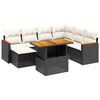 vidaXL 8-delige Loungeset met kussens poly rattan zwart