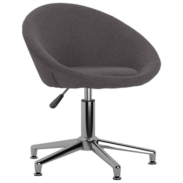 vidaXL Eetkamerstoelen 4 st draaibaar stof taupe